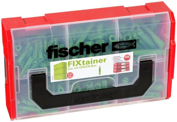 fischer FixTainer - UX-Green-Box 532894 Universaldübel-Sortiment, 210-teilig