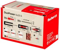 fischer DuoPower 5x25 S 2K 535458 Dübel mit Schrauben Ø 5 mm x 25 mm, 50 St.