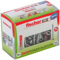 fischer DuoPower 6x30 S PH 2K 535463 Dübel mit...