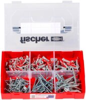 fischer L-Boxx mini DuoPower 535969 Dübel- und Schrauben-Sortiment, 210-teilig