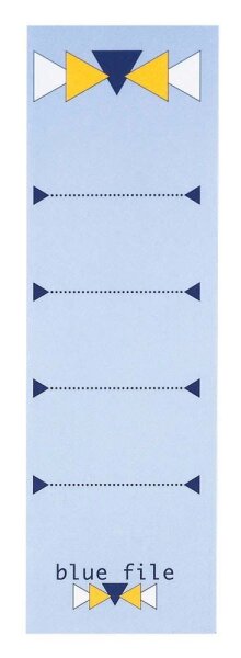 bluefile Ordneretiketten blue file blau für 8,0 cm Rückenbreite, 10 St.