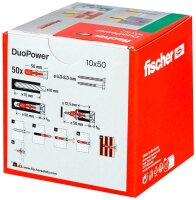 fischer DuoPower 10x50 2K 535456 Universaldübel Ø 10 mm x 50 mm, 50 St.