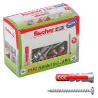 fischer DuoPower 5x25 S PH 2K 535462 Dübel mit...