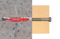 fischer DuoPower 10x80 S 2K 538257 Dübel mit Schrauben Ø 10 mm x 80 mm, 10 St.