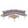 Garden Pleasure Loungegruppe VALENTINA grau, weiß Holz, Metall, 15-teilig