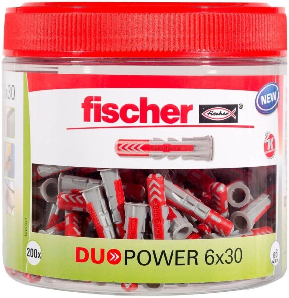 fischer DuoPower 6x30 Dose 2K 535981 Universaldübel Ø 6 mm x 30 mm, 200 St.