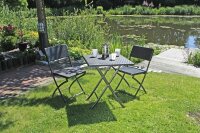 Garden Pleasure Sitzgruppe Ventana, schwarz Kunststoff,...