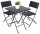 Garden Pleasure Sitzgruppe Ventana, schwarz Kunststoff, Metall, 3-teilig
