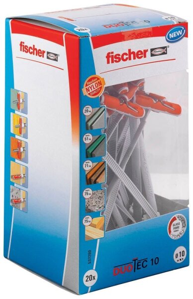 fischer DuoTec 10 537260 Universaldübel Ø 10 mm x 50 mm, 20 St.