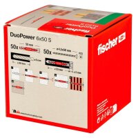 fischer DuoPower 6x50 S 2K 538255 Dübel mit...