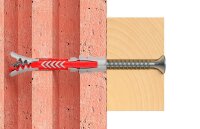 fischer DuoPower 6x50 S 2K 538255 Dübel mit Schrauben Ø 6 mm x 50 mm, 50 St.