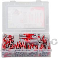 fischer Profi-Box - DuoPower kurz/lang 2K 541108 Universaldübel-Sortiment, 150-teilig