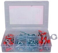 fischer easyDIY Box Kinderzimmer 541507 Dübel- und Schrauben-Sortiment, 133-teilig