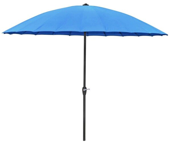 Garden Pleasure Sonnenschirm rund, blau Ø 260,0 cm, 1 St.