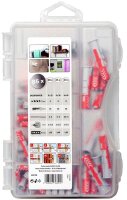 fischer DuoPower-Box mini 2K 553109 Universaldübel-Sortiment, 85-teilig