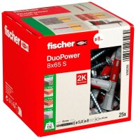 fischer DuoPower 8x65 S 2K 538256 Dübel mit...