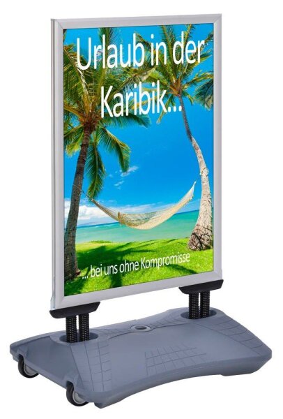 update displays Kundenstopper WindPro Lite silber DIN A1 2 Fächer 72,0 x 63,2 x 87,9 cm, 1 St.