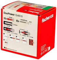 fischer DuoPower 12x60 S 2K 538258 Dübel mit Schrauben Ø 12 mm x 60 mm, 10 St.