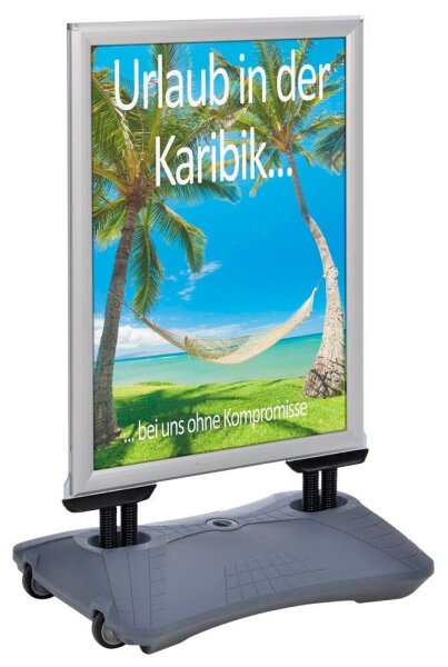 update displays Kundenstopper WindPro Plus silber DIN A1 2 Fächer 72,0 x 67,1 x 91,8 cm, 1 St.