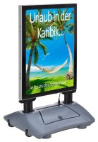 update displays Kundenstopper WindPro LED silber DIN A1 2...