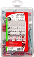 fischer Meister-Box - DuoPower/DuoTec + S 2K 540093 Dübel- und Schrauben-Sortiment, 87-teilig