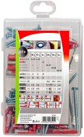 fischer Profi-Box - DuoPower/DuoTec 2K 541107 Universaldübel-Sortiment, 87-teilig