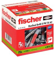 fischer DuoSeal 8x48 S PH TX A2 2K 557728 Dübel mit...