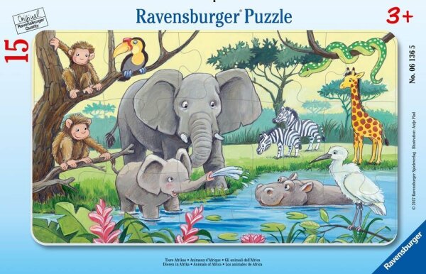 Ravensburger Tiere Afrikas Puzzle, 15 Teile