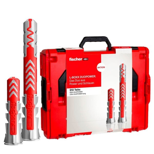fischer L-Boxx 102 DuoPower 558627 Betondübel-Sortiment, 910-teilig
