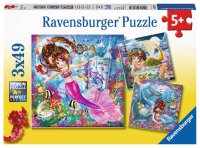Ravensburger Bezaubernde Meerjungfrauen Puzzle, 3 x 49 Teile