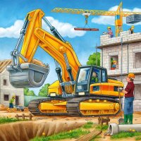 Ravensburger Große Baufahrzeuge Puzzle, 3 x 49 Teile