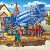 Ravensburger Große Baufahrzeuge Puzzle, 3 x 49 Teile