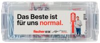 fischer MiniFixTainer - DuoPower + S Klopp 568544 Dübel- und Schrauben-Sortiment, 160-teilig