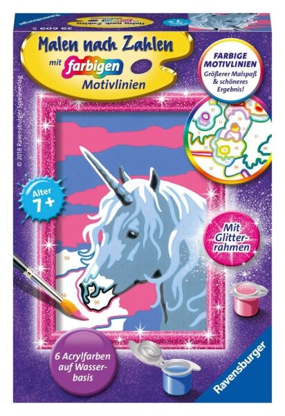 Ravensburger Malen-nach-Zahlen Einhorn mehrfarbig