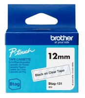 brother Schriftband Btag BTAG131, 12 mm, schwarz auf...