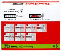fischer EasyHook Angle - DuoPower 6x30 2K 564168 Dübel mit Schrauben, 25 St.