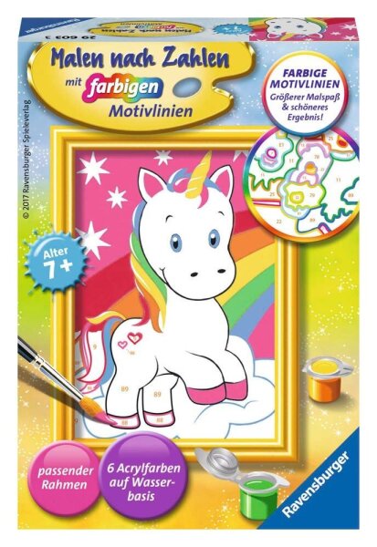 Ravensburger Malen-nach-Zahlen Süßes Einhorn mehrfarbig