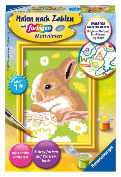Ravensburger Malen-nach-Zahlen Häschen Flecki mehrfarbig