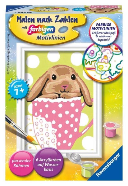Ravensburger Malen-nach-Zahlen Süßes Schlappohr mehrfarbig