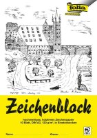 folia Zeichenblock mit Leinenecken DIN A3 120 g/qm, 10...