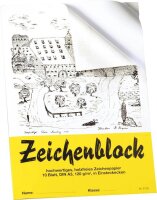 folia Zeichenblock mit Leinenecken DIN A3 120 g/qm, 10...