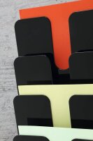 DURABLE Wandprospekthalter Flexiplus schwarz DIN A4 hoch 6 Fächern 24,7 x 10,0 x 74,5 cm, 1 St.
