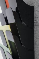 DURABLE Wandprospekthalter Flexiplus schwarz DIN A4 hoch 6 Fächern 24,7 x 10,0 x 74,5 cm, 1 St.