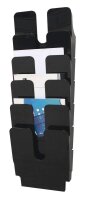 DURABLE Wandprospekthalter Flexiplus schwarz DIN A4 hoch 6 Fächern 24,7 x 10,0 x 74,5 cm, 1 St.