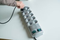 brennenstuhl Primera-Line 10-fach Steckdosenleiste mit Schalter 2,0 m silber