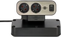 brennenstuhl estilo Duplex USB 10-fach Tischsteckdose 2,0 cm schwarz