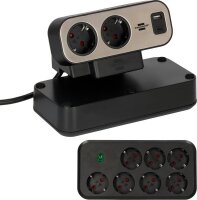 brennenstuhl estilo Duplex USB 9-fach Tischsteckdose 2,0...