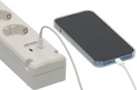 brennenstuhl Bremounta USB-C 5-fach Steckdosenleiste mit Schalter 3,0 m weiß mit USB-Buchse