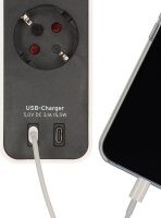 brennenstuhl Ecolor USB-C 4-fach Steckdosenleiste mit Schalter 1,5 m weiß mit USB-Buchse