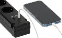 brennenstuhl Bremounta USB-C 5-fach Steckdosenleiste mit Schalter 3,0 m schwarz mit USB-Buchse